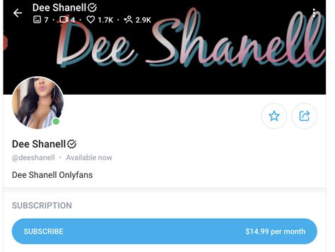 dee shanell onlyfans leak|@dee